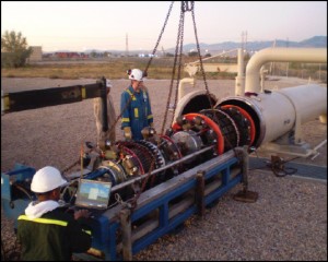 BJ GEMINI Combo Tool 2_fmt BJ Services’ GEMINI system can detect dents and other damage in pipelines.