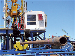 All phases of the rig are operated from the climate-controlled driller’s cabin.