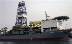 Transocean’s Deepwater Champion will drill its first well in the Turkish Black Sea, 2011. 