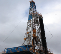 Rig 16 is a  2,000-hp, SCR rig with a 500-ton AC top drive and skid system.