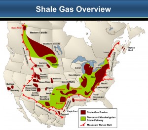 Shale plays are estimated to contribute a third of the North American gas supply by 2020. This graph shows the different shale plays in the US and Canada, many of which have yet to tap their full potential. (This chart has been printed with permission from Ziff Energy). 
