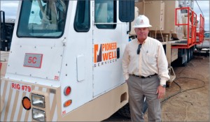 Joe Eustace, Pioneer Drilling executive VP and president of production services, believes in knowing what’s going on in the field. He spends as much time as he can in the districts and visits at least two or three rigs once a month.