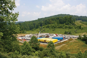 Nabors conducts a fracturing operation in Jane Lew, W. Va. One challenge to hydraulic fracturing is the increase in fracturing capacity and decrease in demand. “All of that right now puts us in an unbalanced situation that over time will take care of itself,” Ronnie Witherspoon, executive vice president of Nabors Completion & Production Services, said.