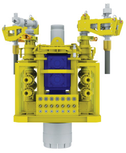 All four of OSRL’s capping stacks are designed into a standard configuration, with common pipework, valves, chokes and spools all rated to 15kpsi. The common framework gives greater flexibility by using interchangeable gate valves and rams.
