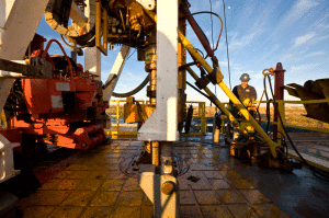  More than half of Oxy’s rig fleet features highly mechanized rig floors, such as this one in the Permian Basin. The company believes that on-the-rig intelligent monitoring is a future area of interest to identify, warn against and even prevent rig operations that might hurt people. 