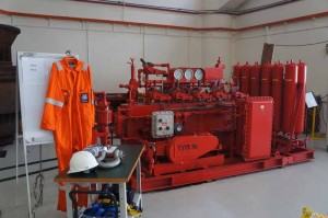 Hydraulic pressure units are part of the 80% practical component of the drilling training courses offered at the Singapore facility.