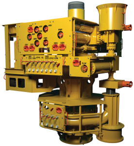 The OneSubsea Vertical Monobore Tree System incorporates high-capacity drilling connectors and increased hydraulic and electrical downhole line functionality. The system uses a technology that protects and isolates the control line systems during production, injection and workover operations.