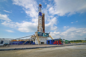 Mr Minmier expects to continue fleet upgrades at Nomac by divesting Tier 3 rigs and building Tier 1 rigs such as this PeakeRig 75. It is working in Ohio’s Utica Shale.