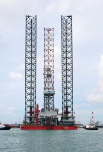 The El-Qaher 1, a 2,800-hp jackup, is operating in northwest Egypt near Port Said. The rig is one of six that EDC has operating in the eastern Mediterranean Sea.