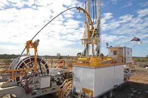 Savanna Energy’s coal seam gas drilling rigs are operating in Queensland in an area between the towns of Toowoomba and Roma. They are drilling wells to supply gas for the APLNG project. The hybrid rigs are rated to approximately 1,500 m using drill pipe and 1,200 m using coiled tubing.