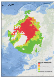 DNV GL's interactive Arctic Risk Map includes a Safety and Operability Index to show the variation in different factors that impact risk levels.