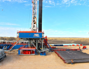 Rig 248 features a walking system capable of moving the mast and substructure with 20,500 ft of drill pipe and eight stands of collars. The system is capable of forward, backward and side-to-side movement. The AC-drive rig is working in South Texas in the Eagle Ford Shale. 