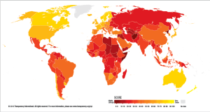 Transparency International’s Corruption Perceptions Index measures the perceived level of public sector corruption in countries and territories around the world. 