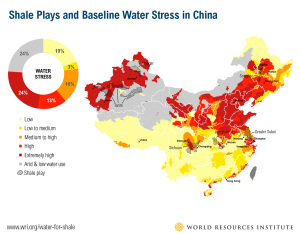 A report by the World Resources Institute states that variability in supply and demand for water – in places such as China, Argentina and the US – could impact shale resource development around the world. The study found that 38% of shale resources are in areas that are either arid or under high to extremely high levels of water stress; 19% are in areas of high or extremely high seasonal variability; and 15% are in locations exposed to high or extremely high drought severity. Courtesy of World Resources Institute 
