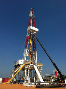 Approximately half of PTTEP’s operations are onshore, employing rigs such as this 2,600-hp E-03 rig from Elite Drilling Co. The operator says it prefers fast-moving rigs that can quickly rig up and down and can skid on a pad without affecting nearby producing wells.