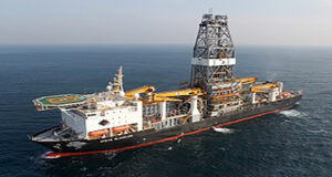 The Ocean BlackLion, built for Diamond Offshore, is Hyundai Heavy Industries’ 2,000th completed ship. 
