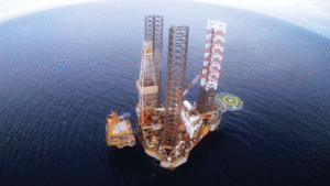 Ensco 67 is contracted to Pertamina in Indonesia from December 2016 to December 2017. The rig has a maximum water depth of 400 ft and a maximum drilling depth of 30,000 ft. Photo courtesy of Pertamina