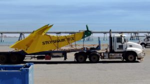 The STEVSHARK Rex is transported to the Angel oilfield in the Northwest Shelf of Australia. 
