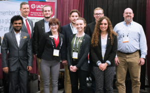 IADC Student Chapter members from the Missouri University of Science and Technology attended the IADC/SPE Drilling Conference and Exhibition, held 6-8 March in Fort Worth, Texas. Back row from left are Mike DuBose, IADC VP of International Development; Tyler Charles, Grand August, Dalton Buchanan, and faculty liaison Rickey Hendrix. Front row from left are Vishwaksen Reddy, Tessa Mortensen, Katie Miller and Megan Lopez.