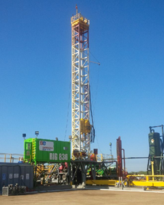 SIMMONS EDECO's drilling rig 836, which is being used to carry out the operation for Tonalli Energia in Mexico.
